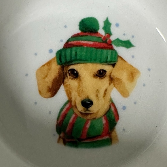 Portobello Merry and Bright Dashchund Holiday Bone China Mug - Picture 4 of 5